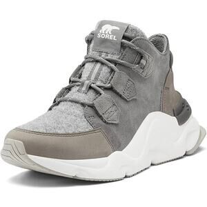 NWT Sorel Women's Kinetic Rngd Caribou Boot in "Quarry, Sea Salt" Gray Size 7.5